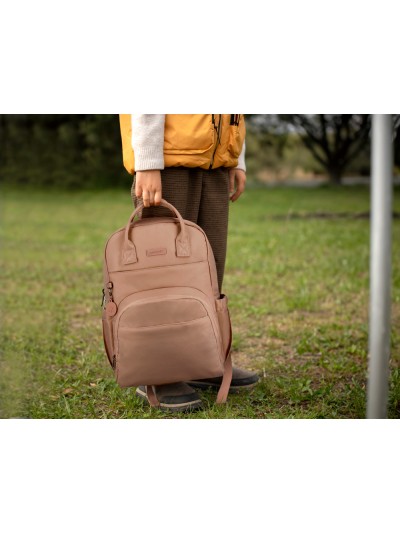 Mochila antartik diseño casual con asa multibolsillo color beige 410x120x290 mm