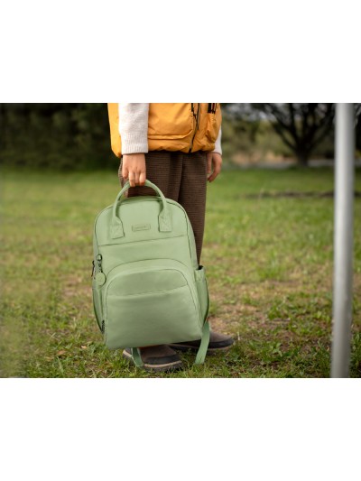 Mochila antartik diseño casual con asa multibolsillo color verde matcha 410x120x290 mm