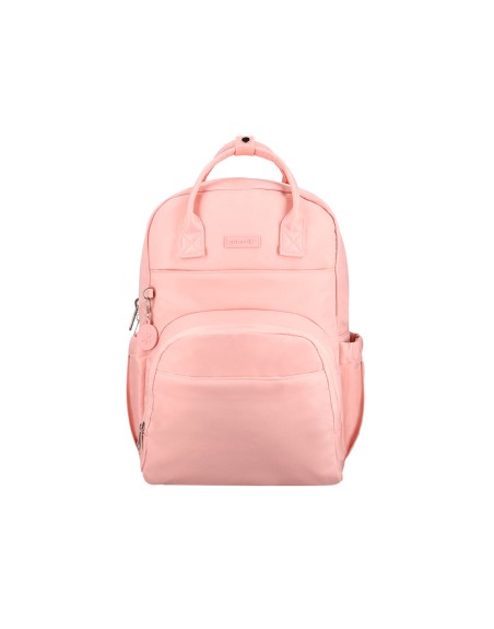 Mochila antartik diseño casual con asa multibolsillo color rosa 410x120x290 mm