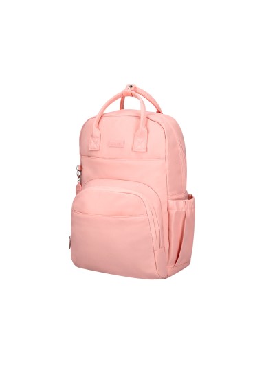 Mochila antartik diseño casual con asa multibolsillo color rosa 410x120x290 mm