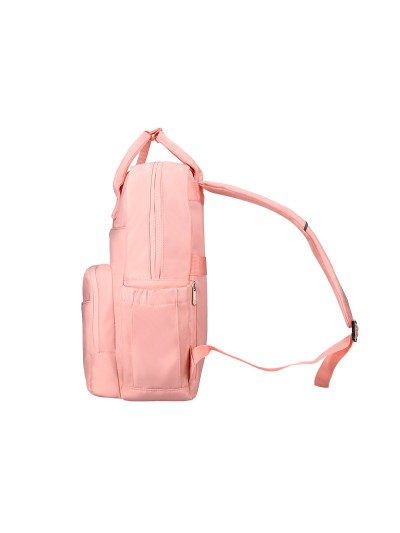 Mochila antartik diseño casual con asa multibolsillo color rosa 410x120x290 mm