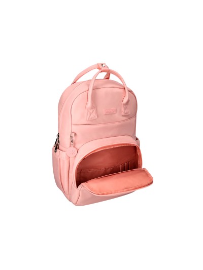 Mochila antartik diseño casual con asa multibolsillo color rosa 410x120x290 mm