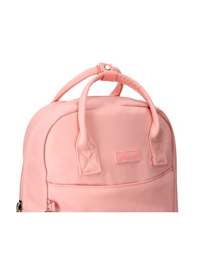 Mochila antartik diseño casual con asa multibolsillo color rosa 410x120x290 mm