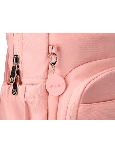 Mochila antartik diseño casual con asa multibolsillo color rosa 410x120x290 mm