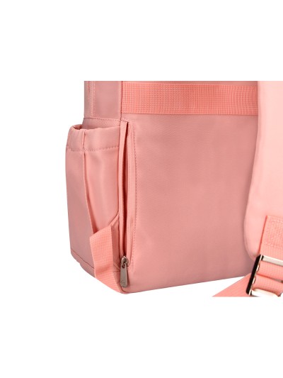 Mochila antartik diseño casual con asa multibolsillo color rosa 410x120x290 mm