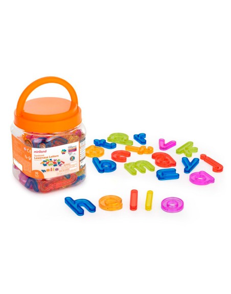 Juego didactico miniland letras minusculas translucidas