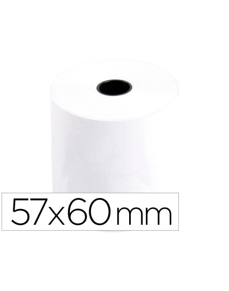 Rollo sumadora termico greening 57 mm ancho x 60 mm diametro sin bisfenol a papel de 70 g/m2