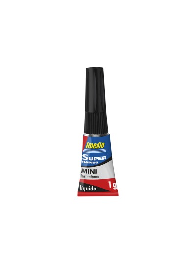 Pegamento imedio super rapido adhesivo instantaneo bote de 1 gr blister de 3 unidades