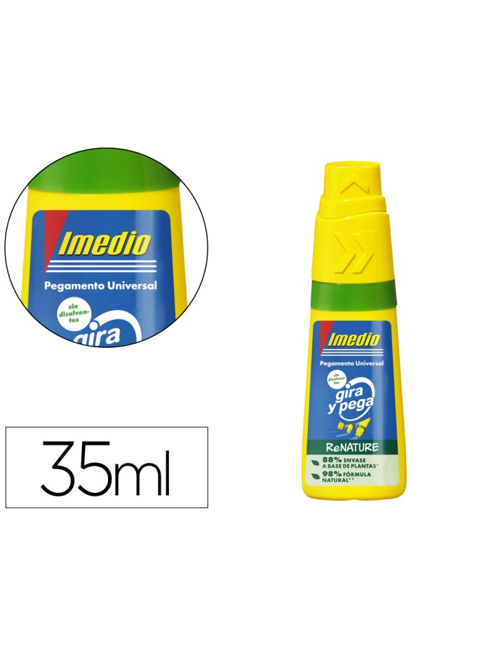 Pegamento imedio universal gira y pega renature bote de 35 ml Pegamento imedio universal gira y pega renature bote de 35 ml