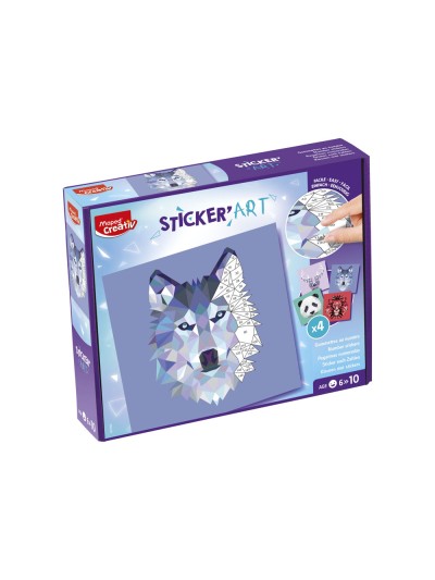 Juego maped creativo sticker'art pegatinas al numero