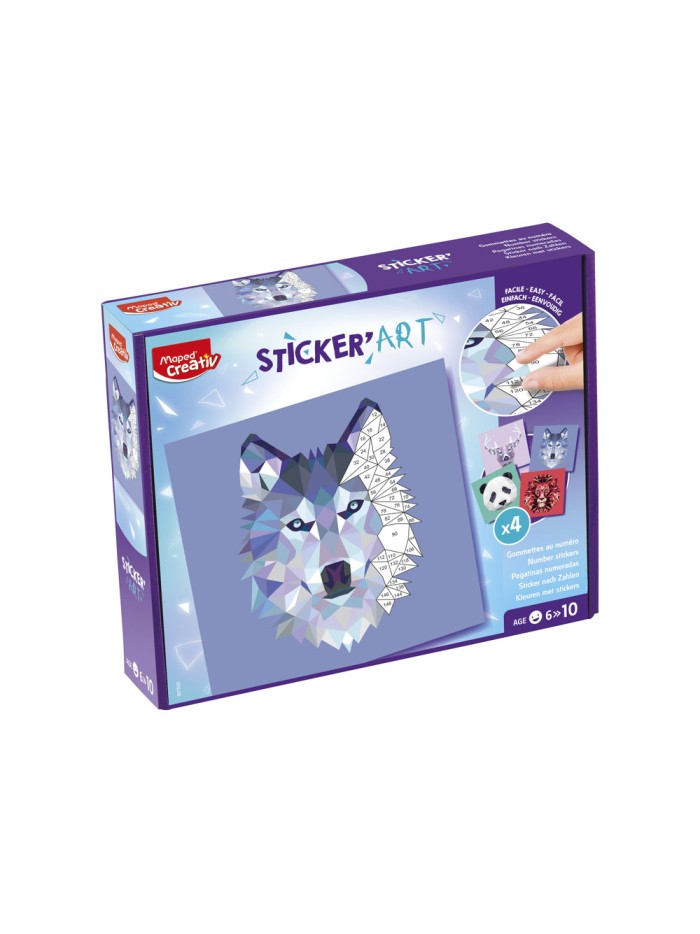 Juego maped creativo sticker'art pegatinas al numero Juego maped creativo sticker'art pegatinas al numero