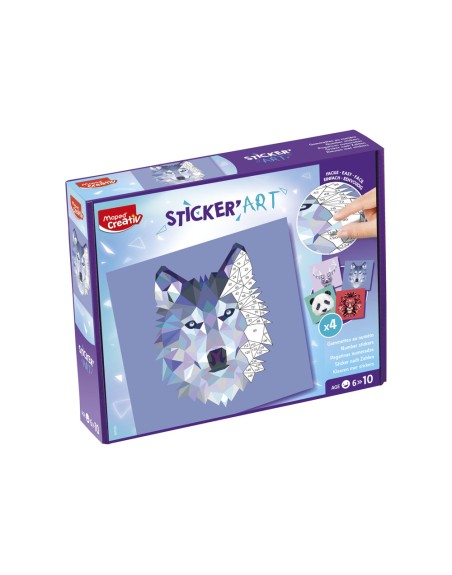 Juego maped creativo sticker'art pegatinas al numero
