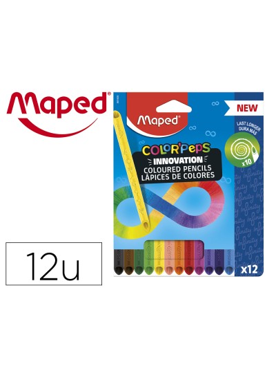 Lapices de colores maped color peps infinity caja de 12 colores surtidos