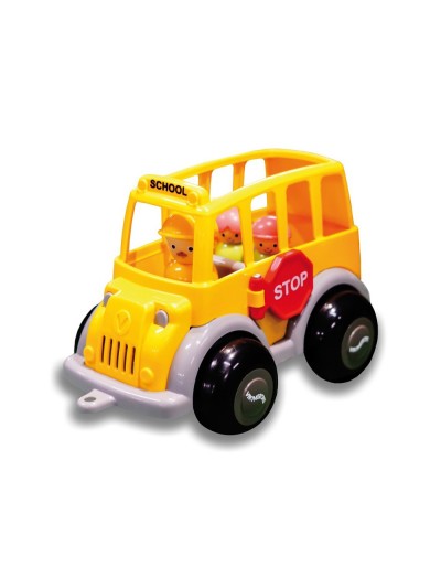Juego andreu toys ecoline midi bus escolar + 1 conductor + 2 figuras