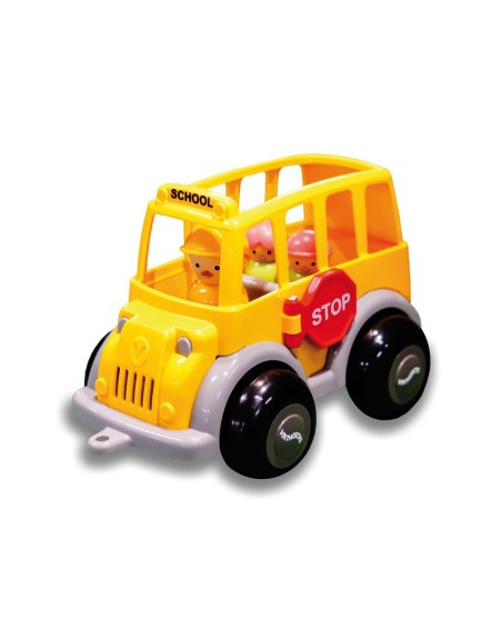 Juego andreu toys ecoline midi bus escolar + 1 conductor + 2 figuras