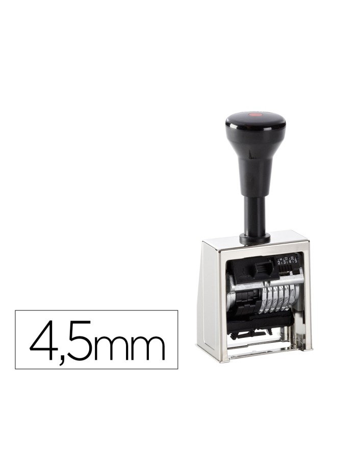 Numerador automatico reiner metalico 6 cifras altura tipo 4,5 mm Numerador automatico reiner metalico 6 cifras altura tipo 4,5 mm