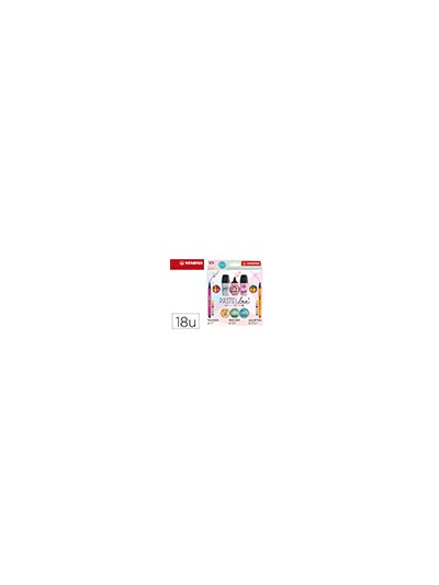 Set stabilo pastel love mini world pen 68 / point 88 / boss 18 unidades surtidas