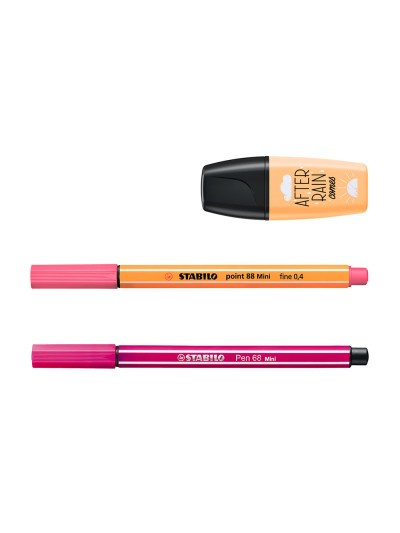 Set stabilo pastel love mini world pen 68 / point 88 / boss 18 unidades surtidas