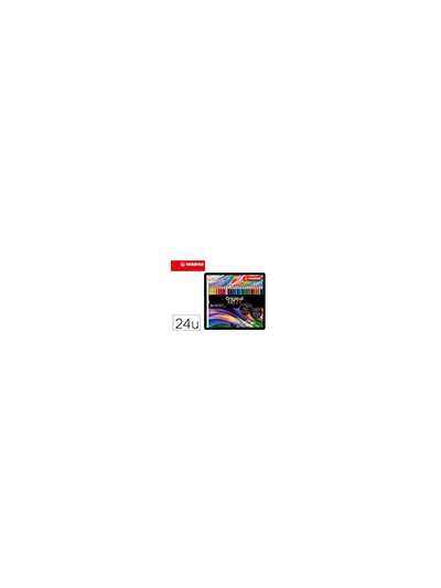 Lapices de colores stabilo acuarelables original arty estuche metalico de 24 colores surtidos