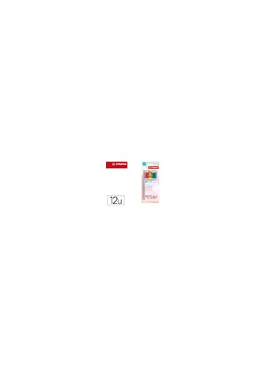 Lapices de colores stabilo aquacolor acuarelables pastel love estuche carton de 12 colores surtidos