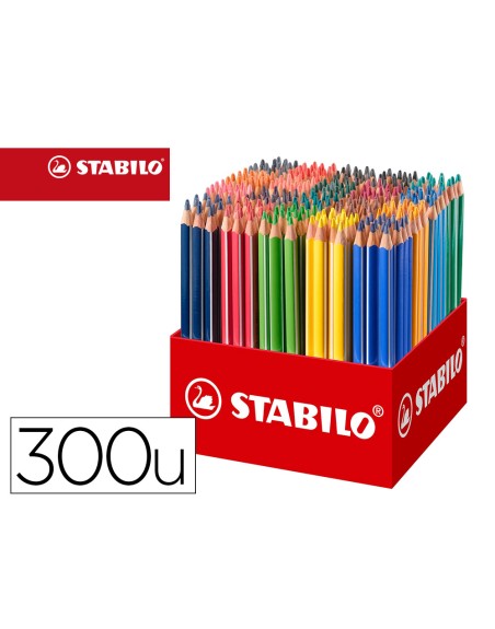Lapices de colores stabilo trio az school pack de 300 unidades surtidas 20 colores