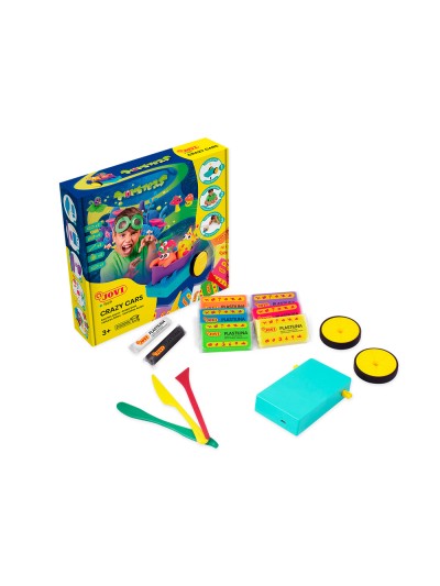 Juego jovi plastilina jovitech crazy cars monsters kit