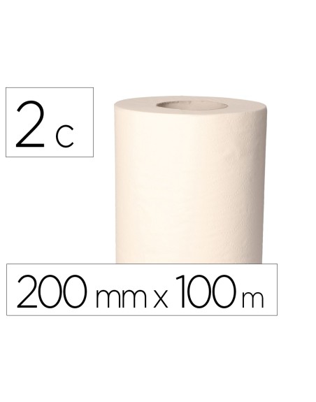 Papel secamanos bunzl greensource celulosa blanco 2 capas 200 mm x 100 mt paquete de 6 unidades