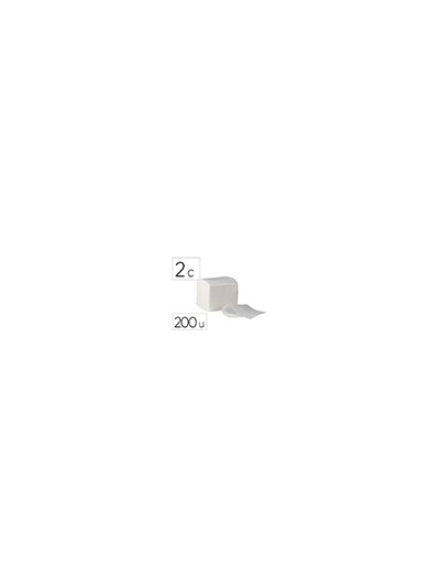 Papel higienico bunzl greensource celulosa plegado en v 2 capas caja de 40 paquetes de 200 unidades