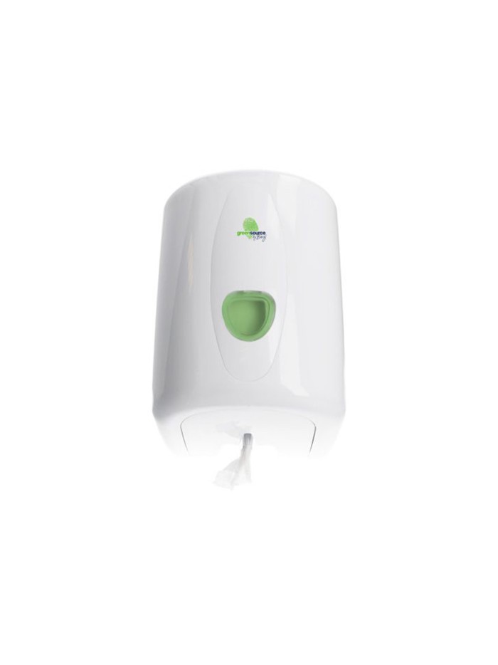 Dispensador papel secamanos bunzl greensource hoja a hoja fabricado en abs color blanco Dispensador papel secamanos bunzl greensource hoja a hoja fabricado en abs color blanco