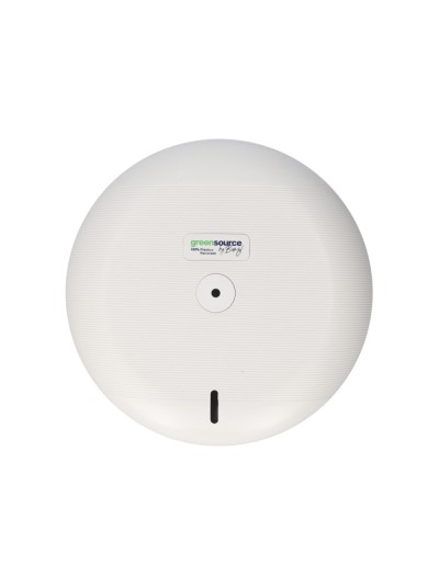 Dispensador papel higienico industrial greensource extraccion central compacto fabricado en abs blanco