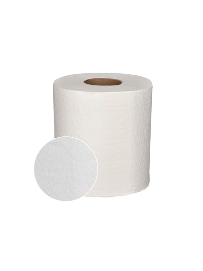 Papel secamanos bunzl greensource 2 capas celulosa blanca 200 mm x 150 mt paquete de 6 rollos