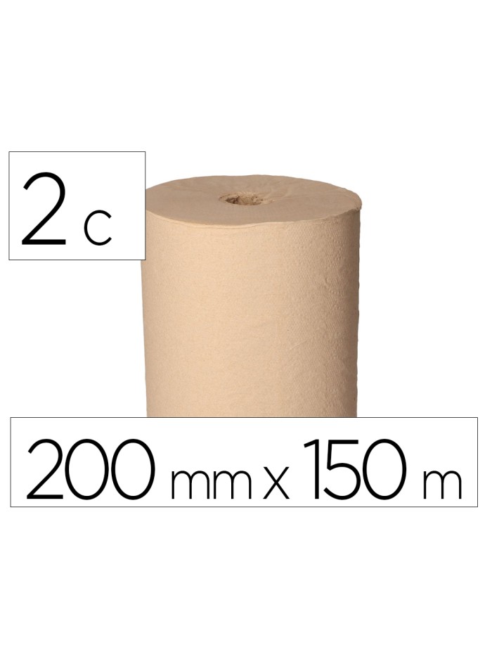 Papel secamanos bunzl greensource nature 2 capas celulosa reciclada kraft 200 mm x 150 mt paquete de 6 Papel secamanos bunzl greensource nature 2 capas celulosa reciclada kraft 200 mm x 150 mt paquete de 6