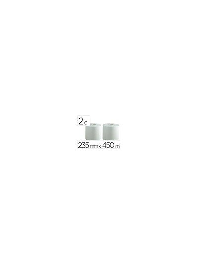 Papel secamanos bunzl greensource air laid 2 capas celulosa blanca 235 mm x 450 mt paquete de 2 rollos