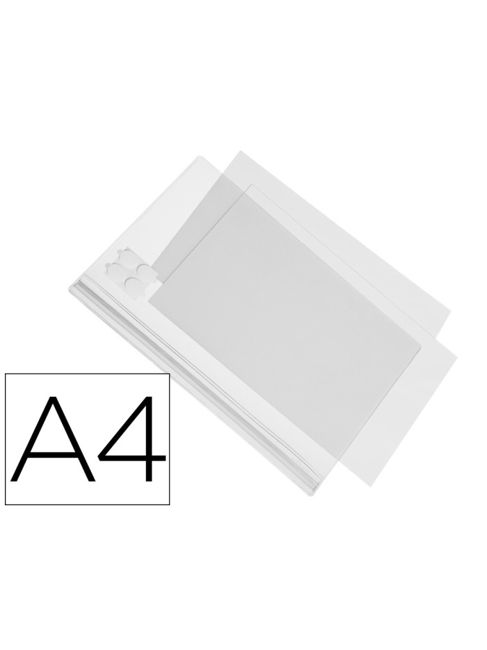 Marco porta anuncios durable adhesiva impermeable transparente din a4 pack de 5 unidades Marco porta anuncios durable adhesiva impermeable transparente din a4 pack de 5 unidades