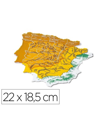 Plantilla faibo mapa españa 22x18,5 cm bolsa de 3 unidades 100% reciclable
