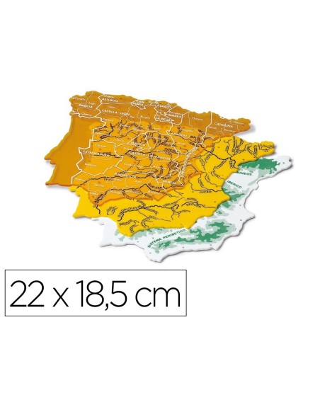 Plantilla faibo mapa españa 22x18,5 cm bolsa de 3 unidades 100% reciclable