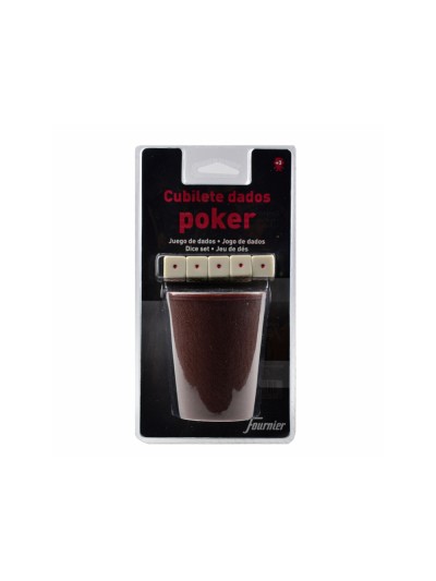 Dados poker forunier con cubilete en blister