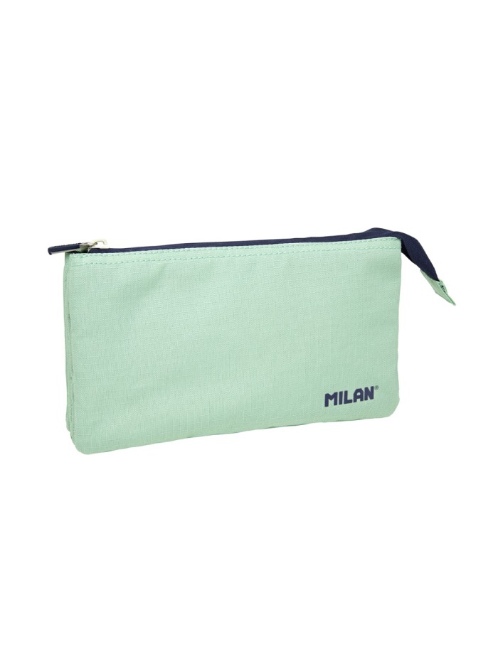 Bolso escolar portatodo milan 1918 collection 3 cremalleras y 5 compartimentos verde 215x35x125 mm Bolso escolar portatodo milan 1918 collection 3 cremalleras y 5 compartimentos verde 215x35x125 mm