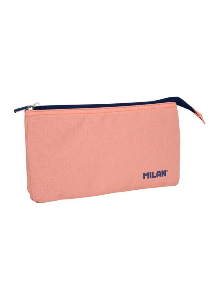 Bolso escolar portatodo milan 1918 collection 3 cremalleras y 5 compartimentos rosa 215x35x125 mm Bolso escolar portatodo milan 1918 collection 3 cremalleras y 5 compartimentos rosa 215x35x125 mm