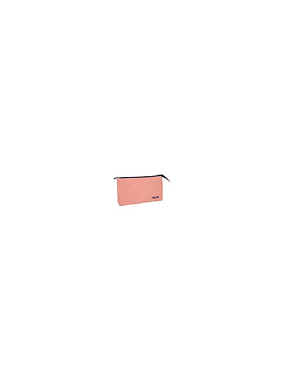 Bolso escolar portatodo milan 1918 collection 3 cremalleras y 5 compartimentos rosa 215x35x125 mm