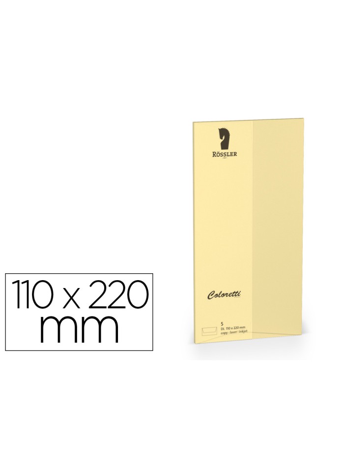 Sobre rossler coloretti dl americano color marron arena 110x220 mm pack de 5 unidades Sobre rossler coloretti dl americano color marron arena 110x220 mm pack de 5 unidades