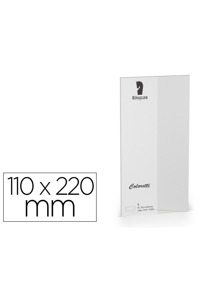 Sobre rossler coloretti dl americano color gris claro 110x220 mm pack de 5 unidades Sobre rossler coloretti dl americano color gris claro 110x220 mm pack de 5 unidades