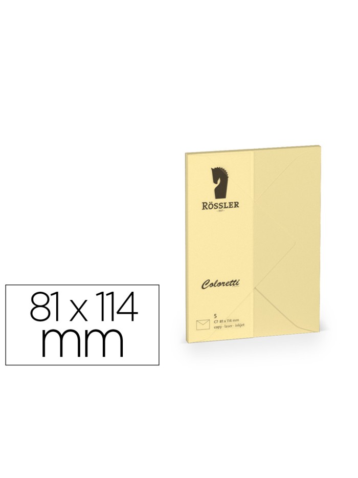 Sobre rossler coloretti c7 color marron arena 81x114 mm pack de 5 unidades Sobre rossler coloretti c7 color marron arena 81x114 mm pack de 5 unidades