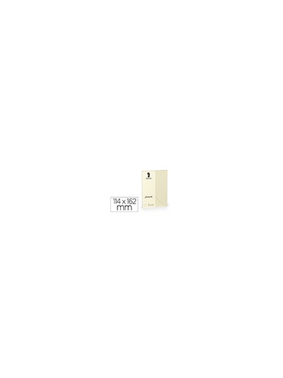 Sobre rossler coloretti c6 ministro color crema 114x162 mm pack de 5 unidades
