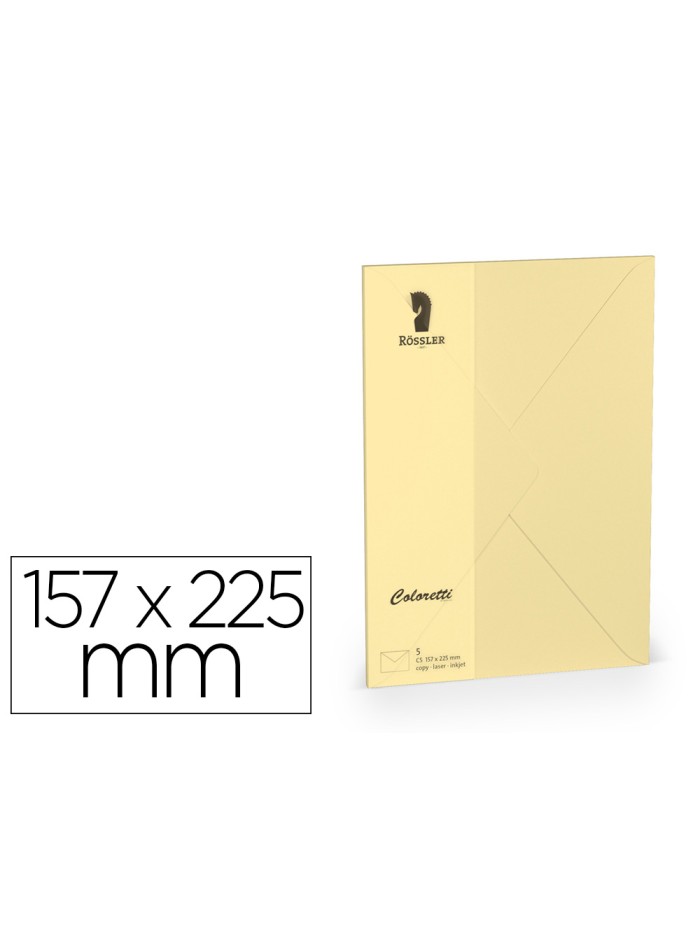 Sobre rossler coloretti c5 color marron arena 157x225 mm pack de 5 unidades Sobre rossler coloretti c5 color marron arena 157x225 mm pack de 5 unidades