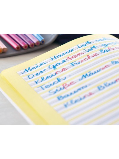 Lapices bicolor fino faber castell 2160-rb hexagonal rojo/azul blister de 2 unidades