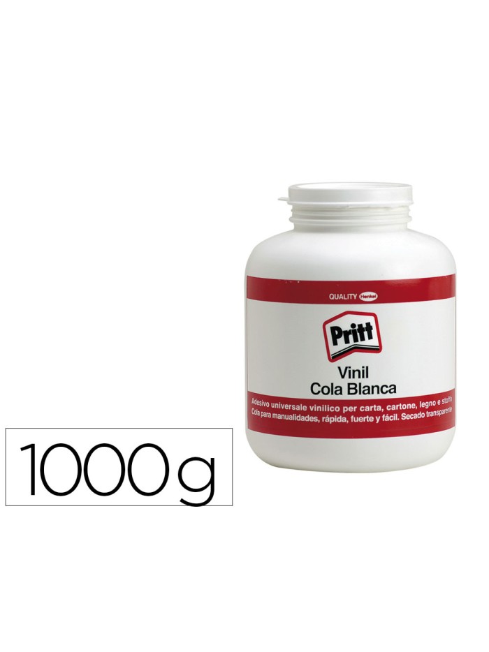 Pegamento cola vinilica pritt blanca bote de 1000 gr Pegamento cola vinilica pritt blanca bote de 1000 gr
