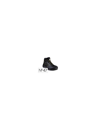 Botas deltaplus de seguridad piel crupon pigmentada suela pu bi-densidad color negro talla 47