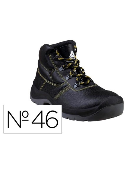 Botas deltaplus de seguridad piel crupon pigmentada suela pu bi-densidad color negro talla 46