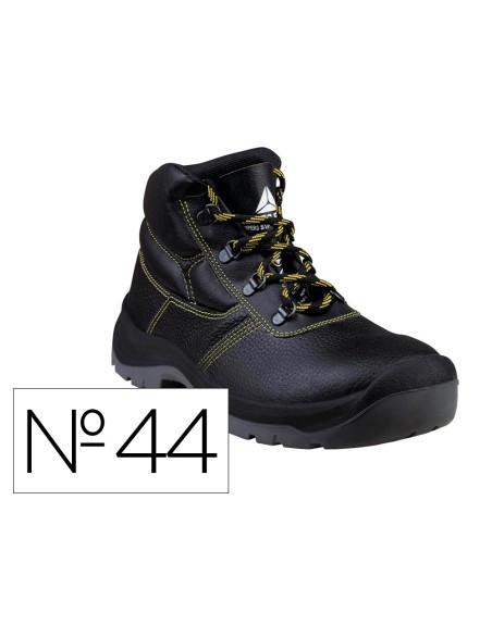 Botas deltaplus de seguridad piel crupon pigmentada suela pu bi-densidad color negro talla 44